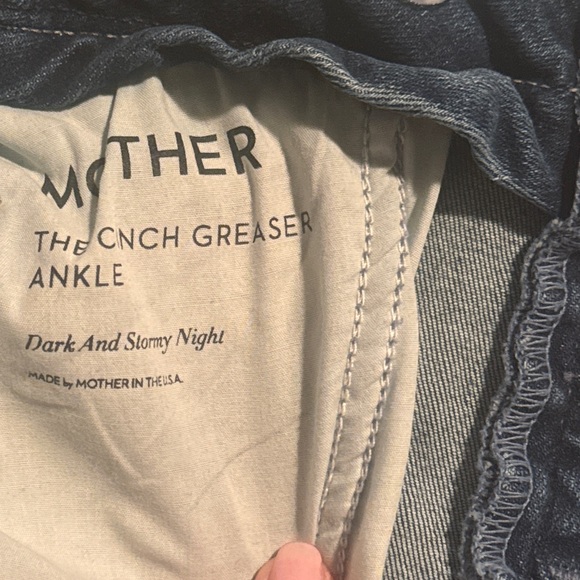 Mother Cinch Greaser Ankle Jeans in Dark & Stormy Night - Picture 8 of 12